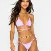 Beach Bunny Swimwear Estelle Triangle Top - Pink Lavender Floral