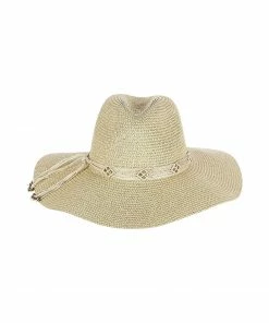 Ellie Fedora By Florabella - Natural/Gold