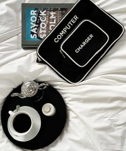 Laptop Sleeve Case With Charger Pocket By Bag-all - Black Accessories