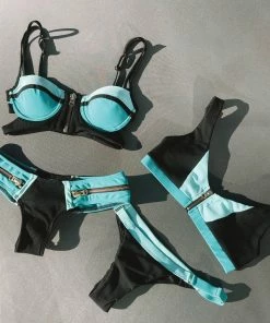 Beach Bunny Swimwear Endless Summer Skimpy Bottom - Maldives/Aqua/Black