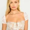 Beach Bunny Swimwear Everly Off Shoulder Top - White