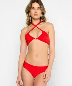 Beach Bunny Swimwear Georgia Halter Top - Red