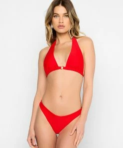 Beach Bunny Swimwear Georgia Halter Top - Red