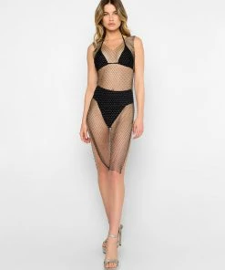 Summer Haus - Swim Good As Gold Dress By Summer Haus - Black Cover Ups