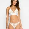 Beach Bunny Swimwear Hard Summer Long Line Triangle Top - White