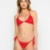 Beach Bunny Swimwear Hard Summer Triangle Top - Red