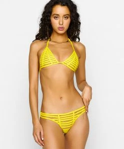 Beach Bunny Swimwear Hard Summer Tango Bottom - Amarillis Yellow
