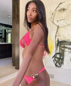 Beach Bunny Swimwear Yara Tango Bottom - Popstar