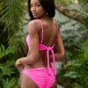 Beach Bunny Swimwear Isadora Full Bottom - Neon Pink