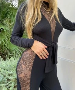 Beach Bunny Swimwear Clothing Izzie Jumpsuit - Black