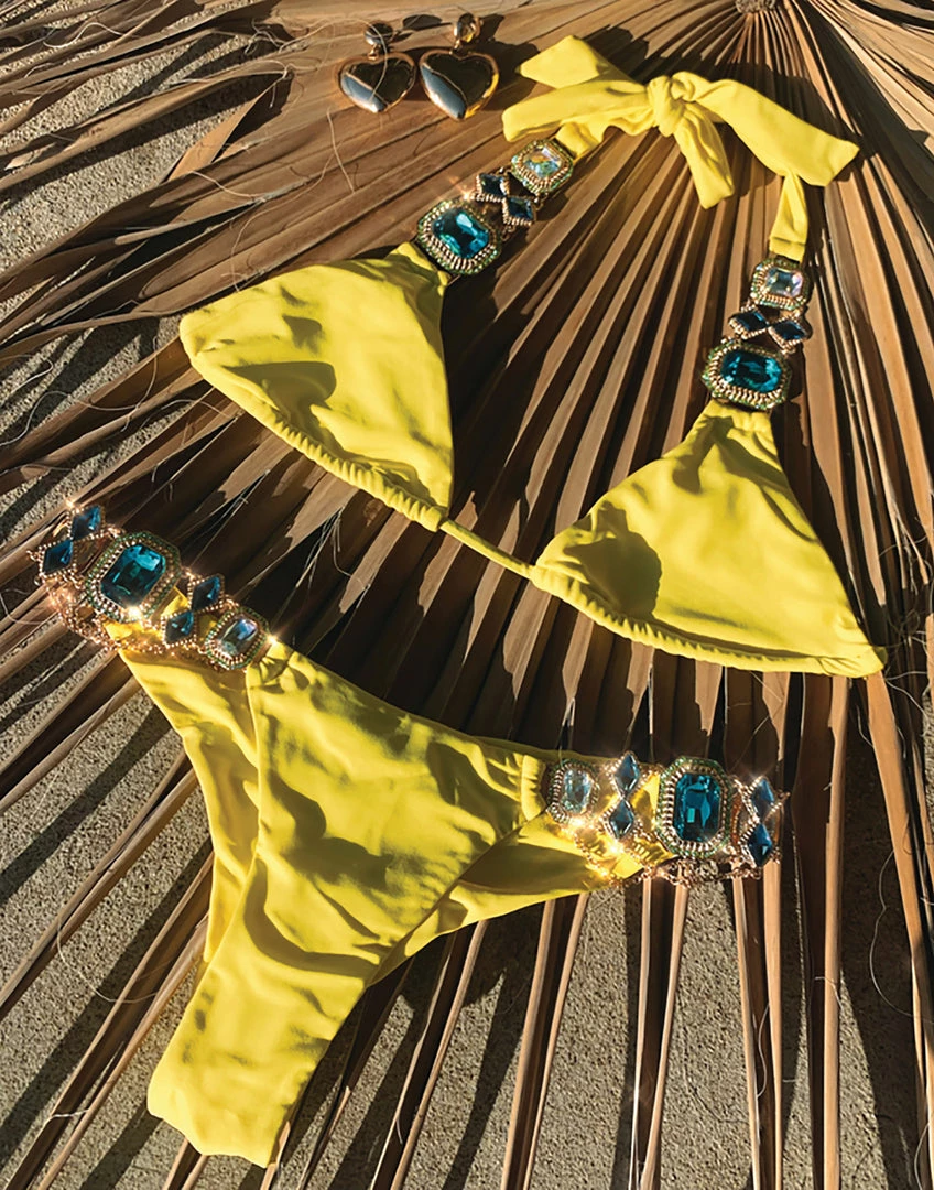 Beach Bunny Swimwear Jazmin Skimpy Bottom - Sunshine