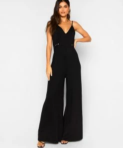 Beach Bunny Swimwear Clothing Jesse Wide Leg Jumpsuit - Black