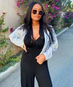 Beach Bunny Swimwear Clothing Jesse Wide Leg Jumpsuit - Black