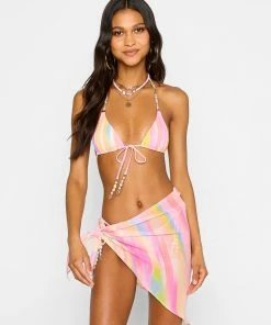 Beach Bunny Swimwear Cici Pareo - Multi Stripe Cover Ups