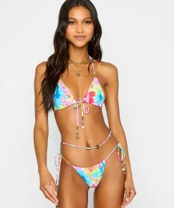 Beach Bunny Swimwear Josie Triangle Top - Jungle Floral