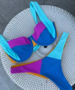 Beach Bunny Swimwear Karter Bralette Top - Blue/Soleil