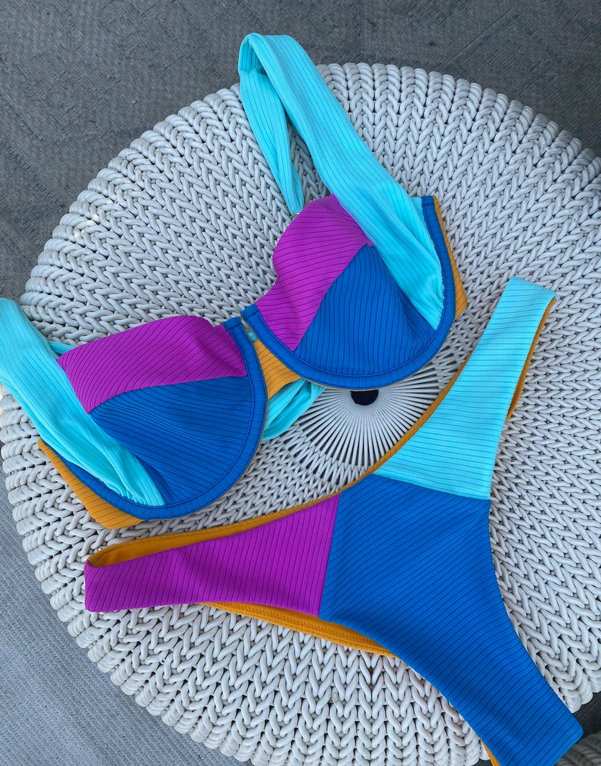 Beach Bunny Swimwear Sydney Tango Bottom - Blue/Soleil