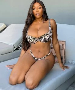 Beach Bunny Swimwear Karter Bralette Top - Black/Nude