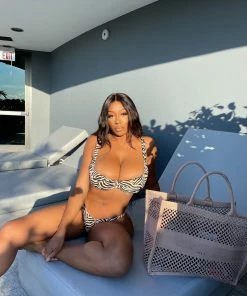 Beach Bunny Swimwear Sydney Tango Bottom - Black/Nude