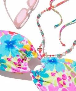 Beach Bunny Swimwear Keels Bandeau Top - Jungle Floral