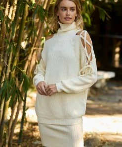 Summer Haus - Apparel Kiss Me More Knit Skirt By Summer Haus - Whip Cream Clothing