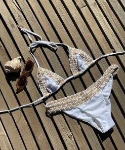 Beach Bunny Swimwear Kira Triangle Top - White