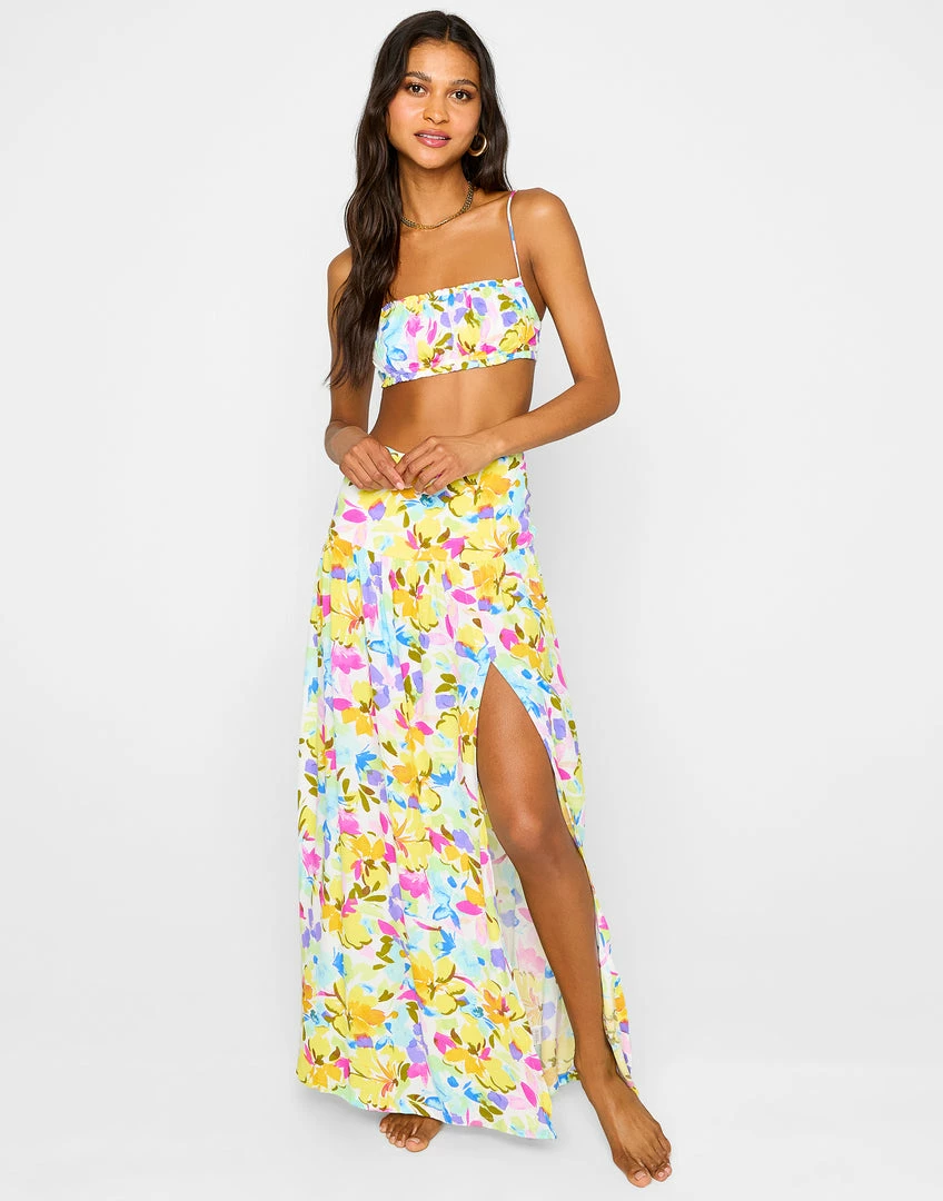 Summer Haus - Apparel Livi Crop Top By Summer Haus- Floral Swim