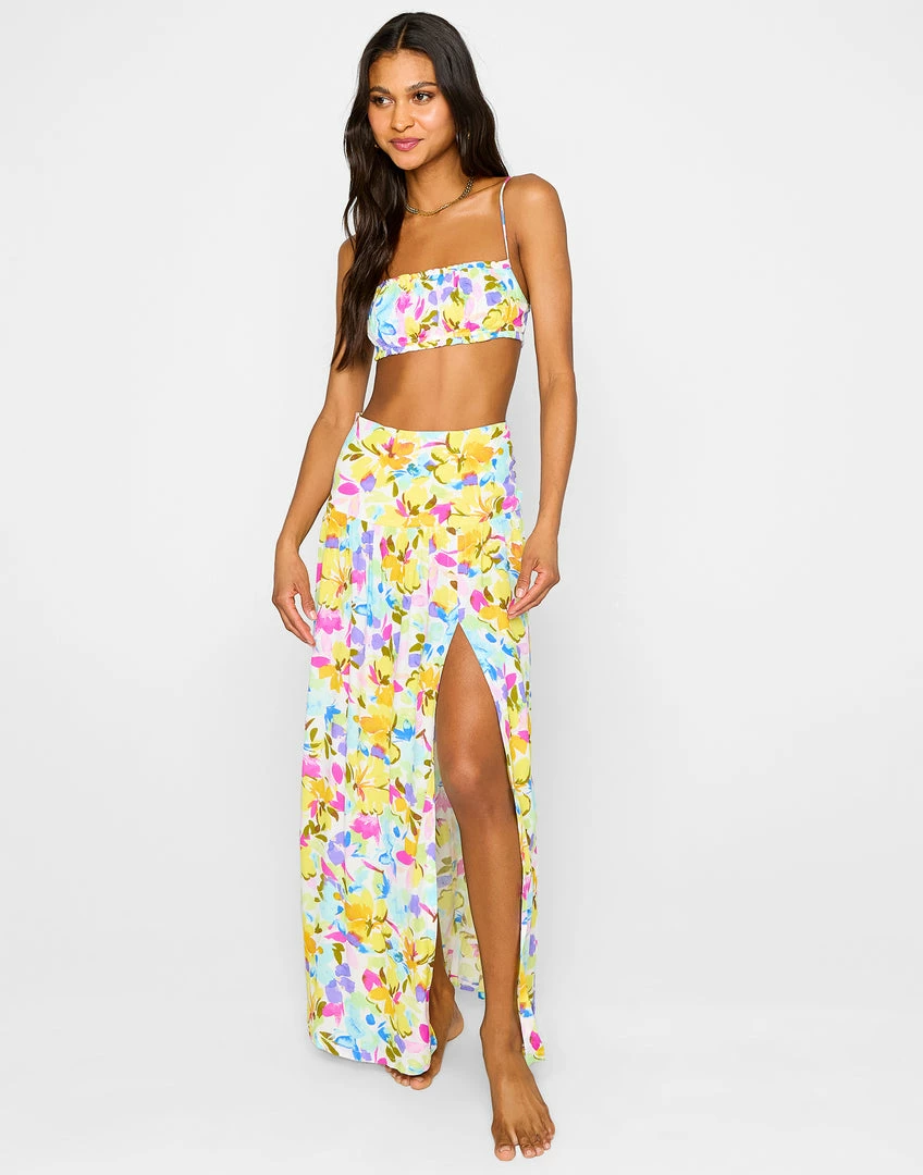 Summer Haus - Apparel Livi Crop Top By Summer Haus- Floral Swim