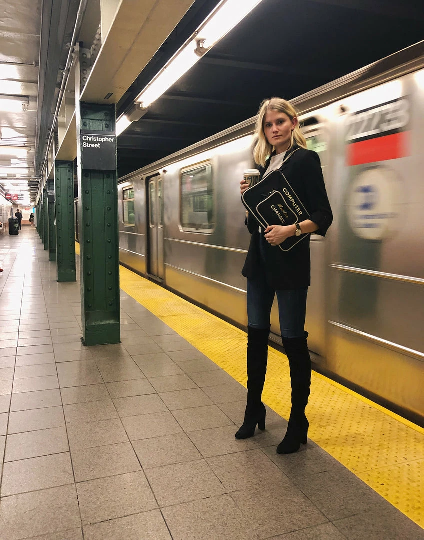 Laptop Sleeve Case With Charger Pocket By Bag-all - Black Accessories