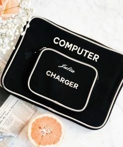 Laptop Sleeve Case With Charger Pocket By Bag-all - Black Accessories