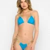 Beach Bunny Swimwear Madagascar Glam Triangle Top - Blue Sea