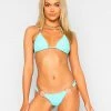 Beach Bunny Swimwear Nadia Triangle Top - Aqua Squiggle