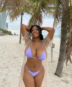 Beach Bunny Swimwear Nadia Triangle Top - Lavender