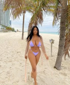 Beach Bunny Swimwear Nadia Triangle Top - Lavender