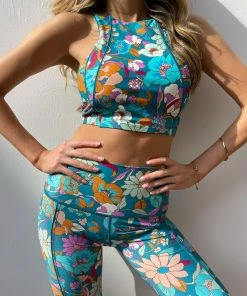 Beach Bunny Swimwear Spencer Sports Bra - Floral