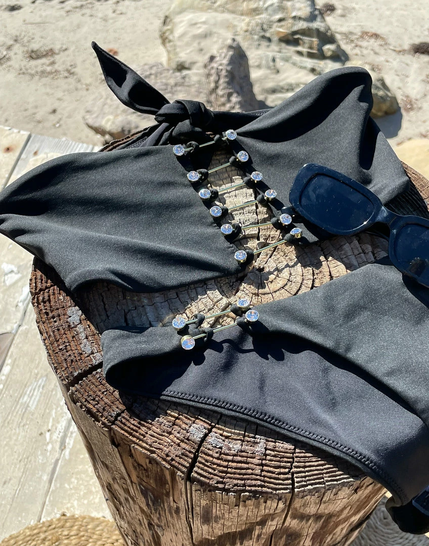 Beach Bunny Swimwear Noelani Skimpy Bottom - Black