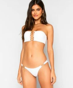 Beach Bunny Swimwear Noelani Bandeau Top - White