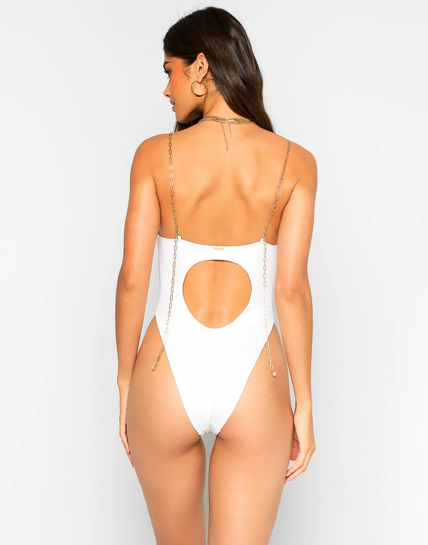 Beach Bunny Swimwear Noelani One Piece - White