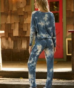 Summer Haus - Apparel Ocean Breeze Sweatshirt By Summer Haus - Denim Tie Dye