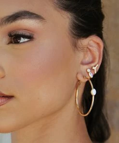 Ettika - Faire Vendor Accessories Opal And Crystal Babies Earring Set By Ettika - Gold