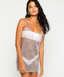 Summer Haus - Swim Ophelia Mini Dress By Summer Haus - Rose Gold Cover Ups