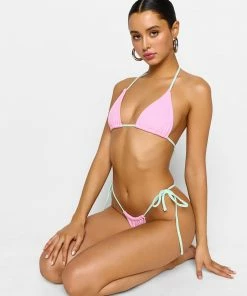 Summer Haus - Swim Peyton Tie Side Bottom By Summer Haus - Pink