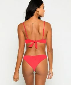 Beach Bunny Swimwear Nadia Love Skimpy Bottom - Red