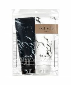 Kitsch - Faire Vendor Refillable Silicone Bottle 2pc Set - Black/White Marble Accessories