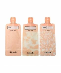 Kitsch - Faire Vendor Refillable Travel Pouches 3pc Set - Blush
