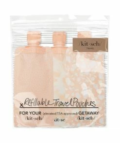 Kitsch - Faire Vendor Refillable Travel Pouches 3pc Set - Blush