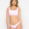 Beach Bunny Swimwear Sage Knot Top - Pink White Tiger