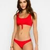 Beach Bunny Swimwear Sage Knot Top - Red
