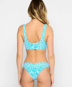 Beach Bunny Swimwear Angela Skimpy Bottom - Seablue Tiger