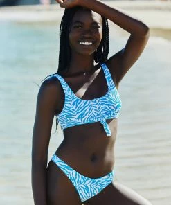 Beach Bunny Swimwear Angela Skimpy Bottom - Seablue Tiger